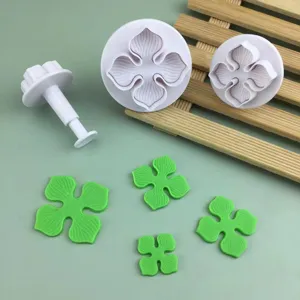Plastique Hortensia Fleur Emporte Pièce Set Bricolage Cuisson Fondant Moule Biscuit Gaufrer Pâte Gâteau Décoration Outil