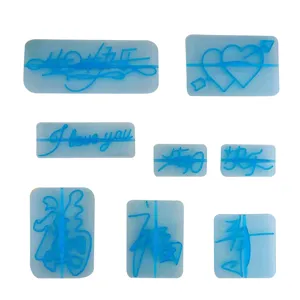 Happy Birthday Script Alphabet Fondant Stamp Mold Plastic Cake Decorating Embosser Baking DIY Tool For Party