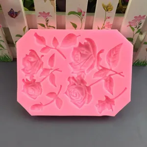 Grote rozen siliconen mal voor DIY fondant taart bakken en patisserie decoratie gereedschap