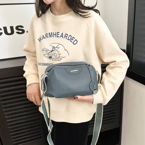 Top-layer cowhide soft leather crossbody bag for women, fashion versatile stylish shoulder bag.