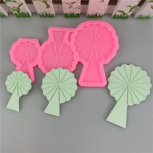 Stampo per Torta in Silicone a Forma di Albero e Mulino a Vento Strumento per Decorazione Fondente per Cottura Resina Argilla Gesso