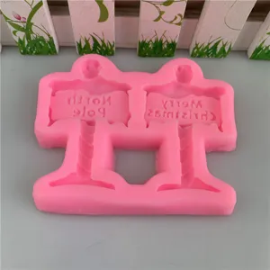 Christmas street sign silicone mold detail shot, perfect for fondant cake decoration and diy.