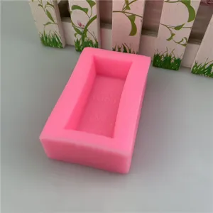 Pink silicone gold bar mold large size for fondant cake decorating and handmade soap making.
