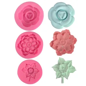 Stampo in Silicone a Forma di Fiore di Camelia per Decorazione Torte al Forno Stampo per Fondente al Cioccolato Sapone Fai da Te Strumento per Cottura Floreale