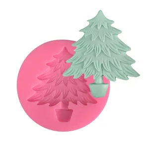 Stampo per Decorazione di Torte in Fondente con Albero di Natale in Silicone Tema Natalizio Fai da Te Cioccolato Pasticceria Zucchero Stampo Casa Festa Strumento da Cucina