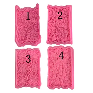 Stampo in silicone per fiori di rosa fondant cioccolato decorazione bordo torta