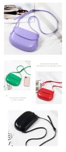Stylish hard shell saddle bag for women, trendy solid color PU leather crossbody bag.