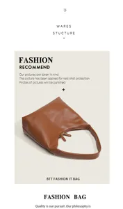 Sac a main hobo en cuir PU marron style dumpling minimaliste avec details zippes en metal.