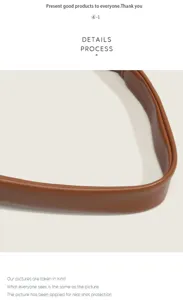 Détail de la bandoulière du sac cabas minimaliste en cuir PU marron, sac à main femme décontracté.
