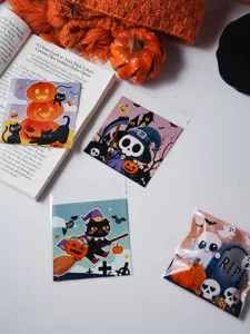 Bolsas galletas Halloween autoadhesivas detalle, diseño simpático calabaza dibujo animado.