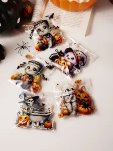 Halloween galletas hornear plastico bolsas de empaque de regalo autoadhesivas lindas bolsas
