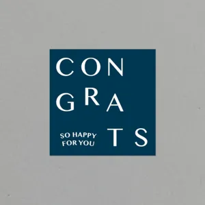 Graduation greeting card flower message card simple letter design blue gift card pack 50