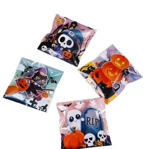 Bolsas de plástico resellables de Halloween set de 4 para galletas y regalos 100pz
