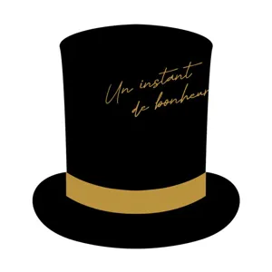 Zwarte Hoge Hoed Ontwerp Cadeauverpakking Zelfklevende Stickers Franse Tekst Decoratieve Sluitetiketten Voor Vaderdag Bakkerij Doos Decoratie
