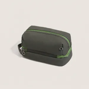 Japanese Style Color Block Waterproof PU Cosmetic Bag Multi-Compartment Large Capacity Travel Makeup Pouch Toiletry Bag