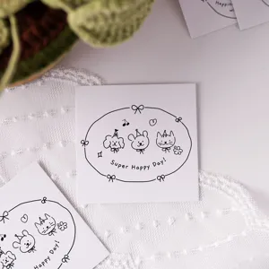 Handgezeichnete Kindertags-Grußkarte süße Cartoon kleine Papierkarte für Geschenke 50St
