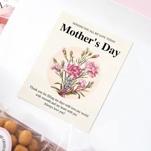 Adesivi per Confezioni Regalo per la Festa della Mamma Etichette Sigillanti Rettangolari a Fiore per Bouquet Fai-da-te