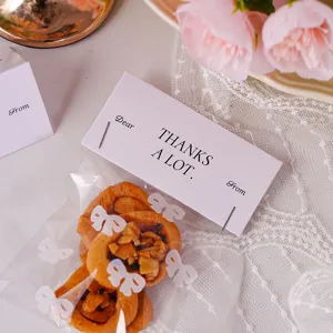 Μινιμαλιστικό Ins Thanks A Lot Χαρτόνι Χάρτινη Κάρτα Κεφαλίδας OPP Διαφανές Πλαστικό Σακούλες Συσκευασίας Μπισκότων Για Μαντολάτο