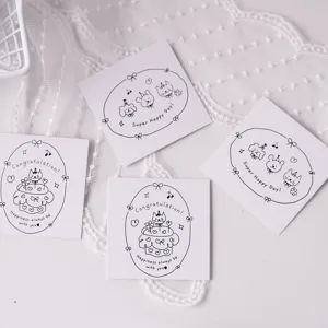 Handgezeichnete Kinder-Grußkarten im Ins-Stil, niedliche Cartoon-Papierkarten für Geschenke.