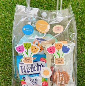 Süße smiley blumen siegelaufkleber für geschenktüten diy dekoration basteln 6 stück