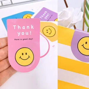 Jolis Marque-pages Magnétiques Visage Smiley Couleur Morandi Ensemble Boîte Cadeau Autocollants