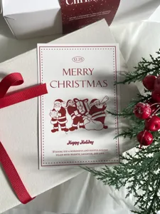 Christmas greeting card holiday message gift card for party decoration and celebration.