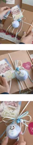 Σετ αξεσουάρ DIY χριστουγεννιάτικης χάλκινης καμπάνας 14mm με χιονάνθρωπο από τσόχα