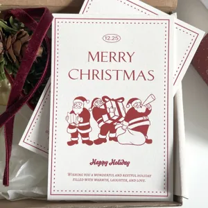 Christmas greeting card holiday gift decoration set for florist baking and wrapping