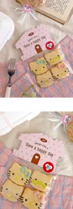 Set di cartoline di intestazione per confezioni di biscotti con biscotti dolci design