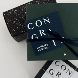 Graduation greeting cards, simple letter design gift message cards for students and flower decoration.