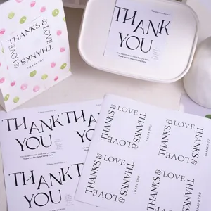 Square baking packaging sealing stickers and DIY gift wrapping decorative labels, chic design.