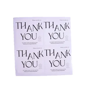 Square baking packaging sealing stickers, DIY gift wrapping adhesive labels, 4pcs per sheet.