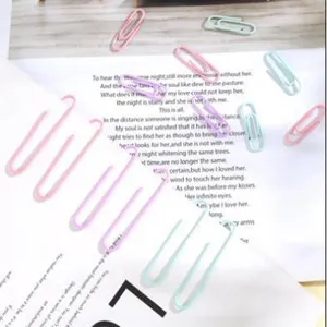 Colorful Morandi color paper clips, ins style cute planner clips for office and gift packaging.