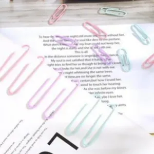 Colorful Morandi paper clips for office stationery, gift packaging and greeting card accessories