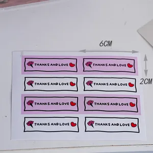Mother's day carnation sealing stickers decorative labels for diy gift packaging 8pcs