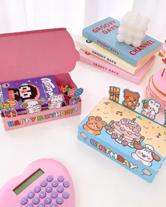 Niedliche Cartoon Geburtstag Geschenkbox Süßigkeiten Verpackung Kinder Party Papierbox