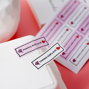 Mother's Day carnation heart long sealing stickers for gift packaging and present decoration.
