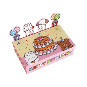 Süße Cartoon Geburtstag Geschenk Süßigkeiten Box mit Tieren für Kinder Party.