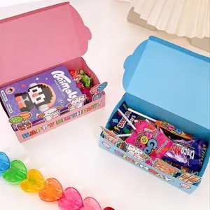 Kindergeburtstag Geschenkbox süße Cartoon Süßigkeiten Verpackungs Set für Kinder Party