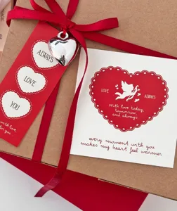 Valentinstag Liebe Engel quadratische Grußkarte Geschenkverpackung Nachrichtenkarte 50 Stk