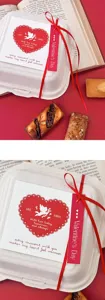Valentinstag quadratische Grußkarte mit romantischem Herz- und Engelsdesign für Geschenke.