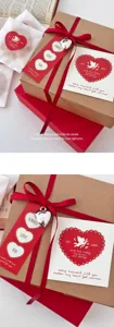 Valentinstag Herz Engel quadratische Grusskarten Geschenkverpackung Tags Set fur Geschenke.