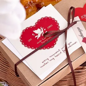 Valentinstag Herz Engel quadratische Grußkarte romantische Nachricht Geschenkpapier Karte