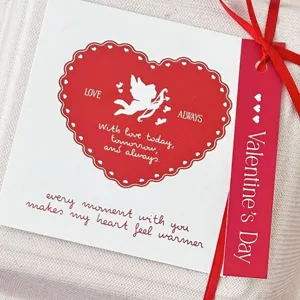 Valentinstag Herz Engel quadratische Grußkarte Geschenk Nachricht Geschenkpapier Karte