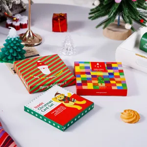 Koreaanse creatieve kerstkaartset, mooie schattige verpakte 3D kerstkaarten met een feestelijk design.