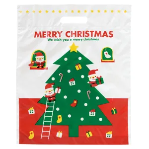 Weihnachten Plastik Geschenktüte große Einkaufstasche Party Verpackung Zubehör