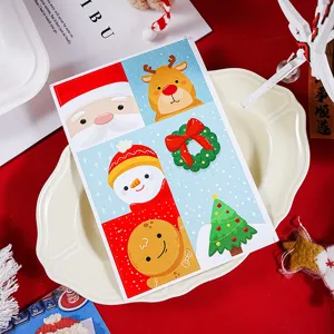 Christmas sealing sticker square holiday baking decorative sticker cute Santa snowman reindeer