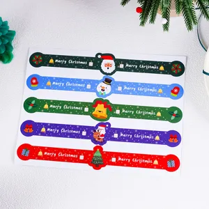 Weihnachten Siegelaufkleber lange Streifen Geschenkverpackung festliche Dekoration 5St
