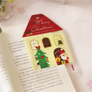 Christmas house shaped self-adhesive packaging bag for holiday gift cookie storage decor