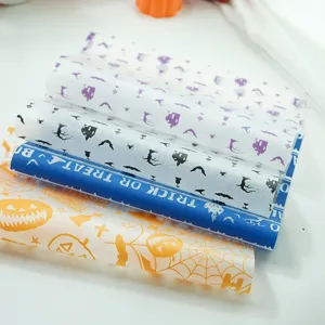 Halloween Wachspapier Lebensmittel Einschlagpapier Bedruckt Öldicht Einwickelpapier Für Nougat Süßigkeiten Bäckerei Party Tischdeko